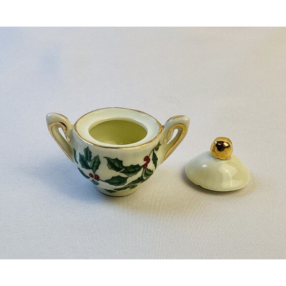 Tea Set Holly Christmas Design MINIATURE Vintage Formalities by Baum Bros - Picture 5 of 10